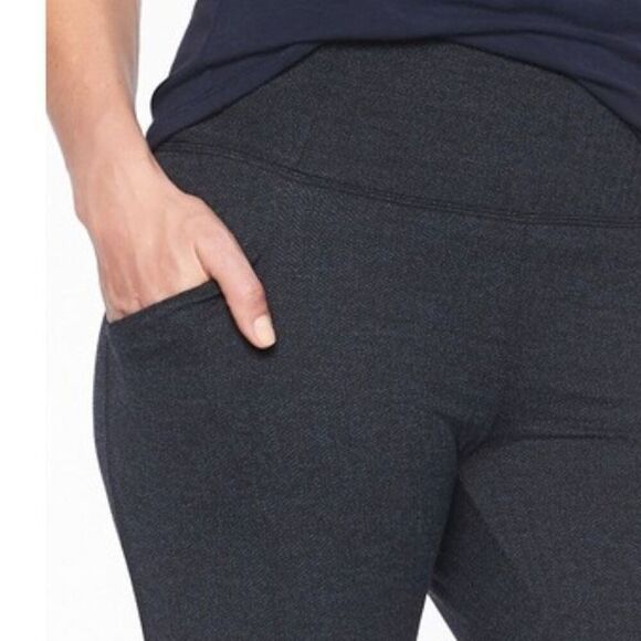 ATHLETA Herringbone Mercer Tights Leggings‎ Pockets Navy Size XS #353504 Petite - Picture 3 of 15